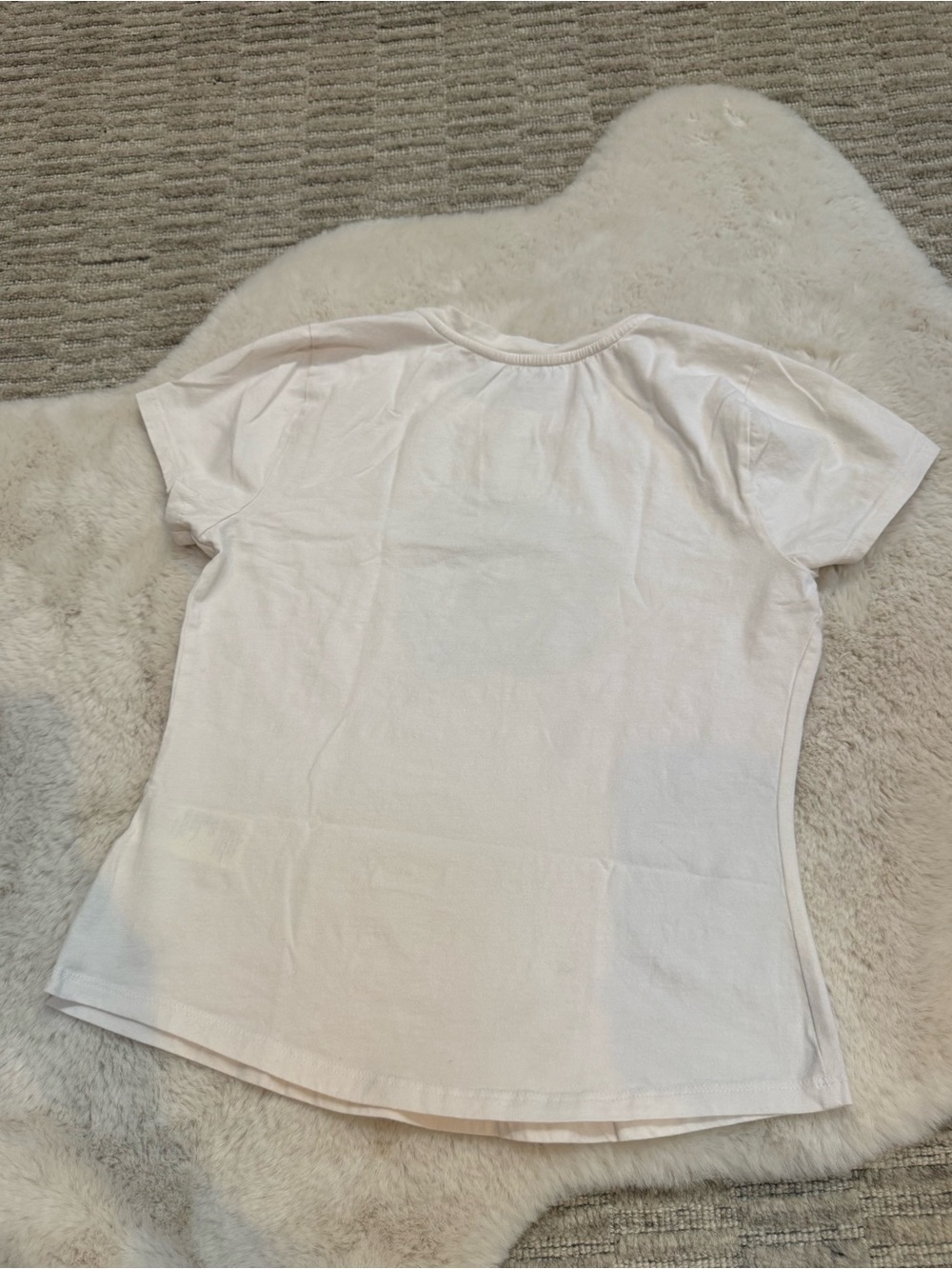 Maeve | Anthropologie White Short Sleeve Tee with Classical Portrait Medallion - Picture 5 of 11